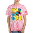 1990 Retro Raised In The 90s Old School Nostalgia Vibes Tie-Dye T-Shirts Coral Tie-Dye