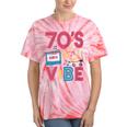 70s Retro Style Roller Skate Cassette Music Nostalgia Tie-Dye T-Shirts Coral Tie-Dye