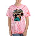 80s 90s Retro Party Costume Nostalgia Boombox Music Hip Hop Tie-Dye T-Shirts Coral Tie-Dye