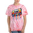 80s 90s Retro Party Costume Nostalgia Cassette Tie-Dye T-Shirts Coral Tie-Dye