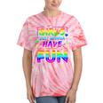 80's Girls Just Wanna Have Fun Nostalgia 1980s Style Premium Tri-Blend Tie-Dye T-Shirts Coral Tie-Dye