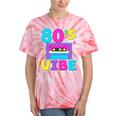 80's Vibe Retro Style Cassette Tape Nostalgia 1980s Party Tie-Dye T-Shirts Coral Tie-Dye