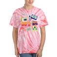80's Vintage Cassette Tape Nostalgia Mixtape Era 1980s Retro Premium Tri-Blend Tie-Dye T-Shirts Coral Tie-Dye
