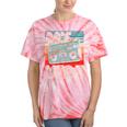 90's Vibe Vintage Style Cassette Tape Nostalgia 1990s Party Premium Tri-Blend Tie-Dye T-Shirts Coral Tie-Dye