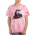 Classic Steam Train Enthusiasts Nostalgia For Train Lovers Tie-Dye T-Shirts Coral Tie-Dye
