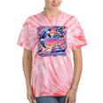 EAT THE RICH 90S NOSTALGIA WHALE ORCA YAHCT RETRO Tie-Dye T-Shirts Coral Tie-Dye