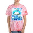 Frutiger Aero Aesthetic Tech Book Butterfly Tie-Dye T-Shirts Coral Tie-Dye