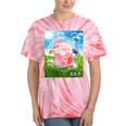 Frutiger Aero Aesthetic Tech Kawaii Strawberry Milk Fishes Tie-Dye T-Shirts Coral Tie-Dye