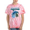 Frutiger Aero Splashy Dolphin Y2k Aesthetic Graphic Tie-Dye T-Shirts Coral Tie-Dye