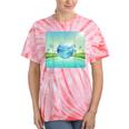 Frutiger Aero Y2k Aesthetic Palm Trees Cyber Beach World Tie-Dye T-Shirts Coral Tie-Dye