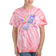 Frutiger Aero Y2K Chrome Phone Butterfly Tie-Dye T-Shirts Coral Tie-Dye