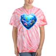 Frutiger Aero Y2K Heart Tie-Dye T-Shirts Coral Tie-Dye