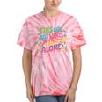 This Girl Just Wants To Be Left Alone Retro Nostalgia Tie-Dye T-Shirts Coral Tie-Dye