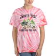 Holiday Scene Nostalgia North Pole Tree Farm Merry Christmas Tie-Dye T-Shirts Coral Tie-Dye