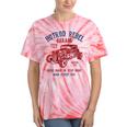 Hotrod Rebel Automotive Nostalgia Old Car Distressed Premium Tri-Blend Tie-Dye T-Shirts Coral Tie-Dye