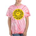 Be Kind Rewind Shirt Retro Nostalgia Sticker 80s 90s Tee Premium Tri-Blend Tie-Dye T-Shirts Coral Tie-Dye