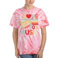 I Love 90's Music Retro Style Nostalgia Cassette 1990s Party Premium Tri-Blend Tie-Dye T-Shirts Coral Tie-Dye
