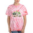 North Pole Tree Farm Merry Christmas Holiday Scene Nostalgia Tie-Dye T-Shirts Coral Tie-Dye