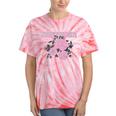 Nostalgia 80s 90s Retro Style Graphics Rose Pink Flower Tie-Dye T-Shirts Coral Tie-Dye