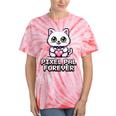 Pixel Art Pet Cat Y2K Retro Vintage Digital Nostalgia Tech Tie-Dye T-Shirts Coral Tie-Dye