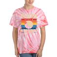 Pluto Never Forget Space Nostalgia Astronomy Humor Premium Tri-Blend Tie-Dye T-Shirts Coral Tie-Dye