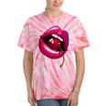 Rainbow Lips With a Cherry In The Mouth 80s Nostalgia Premium Tri-Blend Tie-Dye T-Shirts Coral Tie-Dye Rainbow Lips With a Cherry In The Mouth 80s Nostalgia Premium Tri-Blend Tie-Dye T-Shirts Coral Tie-Dye