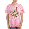 Retro Cassette Tape & Pencil Rewind Nostalgia Party 80s 90s Premium Tie-Dye T-Shirts Coral Tie-Dye