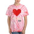 Retro Gamer 1 Life Pixel Heart – 8-Bit Gaming Nostalgia Tie-Dye T-Shirts Coral Tie-Dye