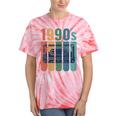 Retro Nineties Style Audio Tape Nostalgia Year 1990 Tie-Dye T-Shirts Coral Tie-Dye