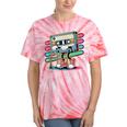 Retro Old Cassette Tape Cartoon With Walker Nostalgia Tie-Dye T-Shirts Coral Tie-Dye