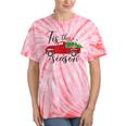 Tis The Season Holiday Nostalgia Red Truck Tie-Dye T-Shirts Coral Tie-Dye