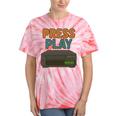 VHS Cassette Retro Analog Nostalgia Theme Tie-Dye T-Shirts Coral Tie-Dye