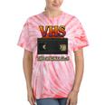 VHS Tape Nostalgia Old School Technology Humor Premium Tie-Dye T-Shirts Coral Tie-Dye