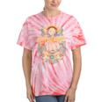 Vintage 1981 Retro Badge Nostalgia Eighties Compass Skull Tie-Dye T-Shirts Coral Tie-Dye