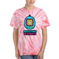 Women's Adulting Is A Myth Retro Pixel Pet Nostalgia Millennials Tie-Dye T-Shirts Coral Tie-Dye