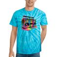 80s 90s Hip Hop Nostalgia Retro Boombox Music Lovers Tie-Dye T-Shirts Turquoise Tie-Dye