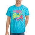 80's Girl Roller Skates Skating Eighties 1980s Nostalgia Tie-Dye T-Shirts Turquoise Tie-Dye