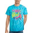 80's Girl Roller Skates Skating Eighties 1980s Nostalgia Tie-Dye T-Shirts Turquoise Tie-Dye