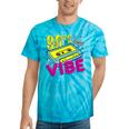 90's Vibe Retro Style Cassette Tape Nostalgia 1990s Party Premium Tri-Blend Tie-Dye T-Shirts Turquoise Tie-Dye