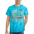 90's Vibe Vintage Style Cassette Tape Nostalgia 1990s Party Premium Tri-Blend Tie-Dye T-Shirts Turquoise Tie-Dye