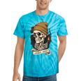Elder Emo Skeleton Beanie Nostalgia Scene Aesthetic Tie-Dye T-Shirts Turquoise Tie-Dye