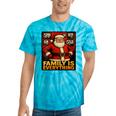 Family Christmas Retro Santa Holiday Nostalgia Vibes Tie-Dye T-Shirts Turquoise Tie-Dye