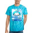 Frutiger Aero Aesthetic Tech Book Butterfly Tie-Dye T-Shirts Turquoise Tie-Dye