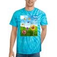 Frutiger Aero Aesthetic Tech Scenery Fishes Sunflower Raglan Baseball Tee Tie-Dye T-Shirts Turquoise Tie-Dye