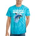 Frutiger Aero Splashy Dolphin Y2k Aesthetic Graphic Premium Tie-Dye T-Shirts Turquoise Tie-Dye