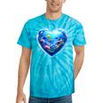 Frutiger Aero Y2K Heart Tie-Dye T-Shirts Turquoise Tie-Dye