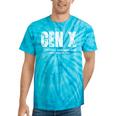 Gen X Caffeine Sarcasm 90s Nostalgia Men Women Graphic Tie-Dye T-Shirts Turquoise Tie-Dye