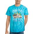 North Pole Tree Farm Merry Christmas Holiday Scene Nostalgia Tie-Dye T-Shirts Turquoise Tie-Dye