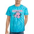 Nostalgia 80s 90s Retro Style Graphics Rose Pink Flower Tie-Dye T-Shirts Turquoise Tie-Dye