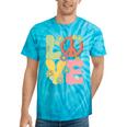 Peace Sign Love Groovy Vibes Costume Nostalgia 1980s Fashion Tie-Dye T-Shirts Turquoise Tie-Dye